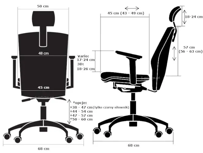 fotel Kulik System Galaxy wymiary